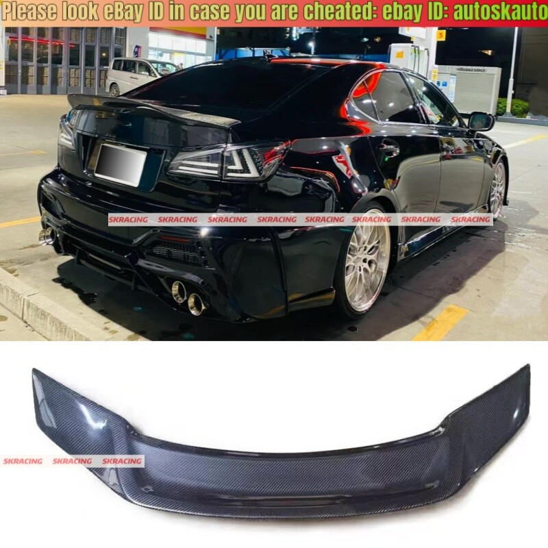 Fit 2006-12 Lexus IS250 IS350 ISF Duckbill Carbon Fiber Rear Trunk