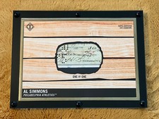 Al Simmons 2021 Topps Bowman Transcendent 1/1 Oversized Cut Signature Auto