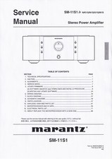 Manuale Di Servizio Per Marantz SM-11 S1