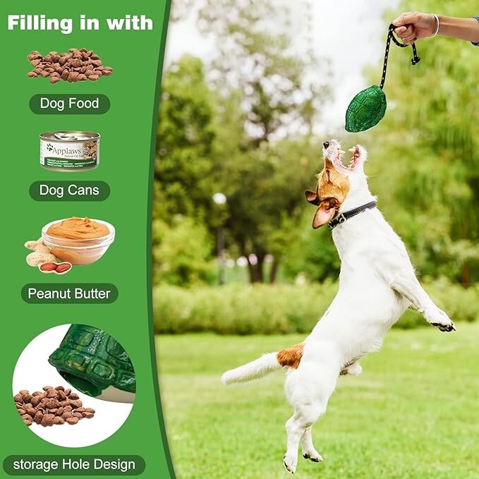 RongHousing Turtle Dog Toys for Aggressive Chewers