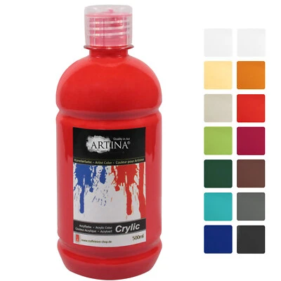 ARTINA 500 ml Acrylfarbe Malfarbe Künstlerfarbe Farbe Malen Acrylfarben Künstler Tuben