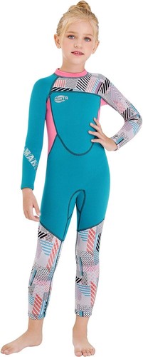 Traje de neopreno térmico para niños niñas 2,5 mm traje de baño para buceo buceo buceo snorkel - Imagen 10 de 25