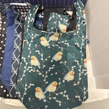 BeeGreen Reusable Grocery Bags Foldable Shopping Bags 3 Pack Various Designs