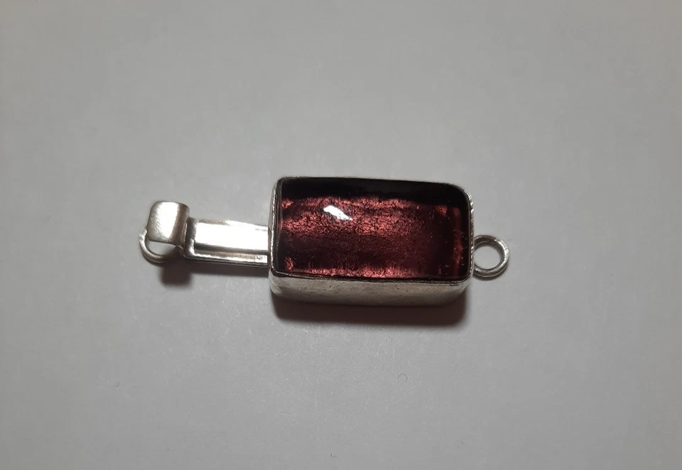 Lote de 925 y cierres rectangulares de vidrio de una hebra JL423 Foto 2 de 4