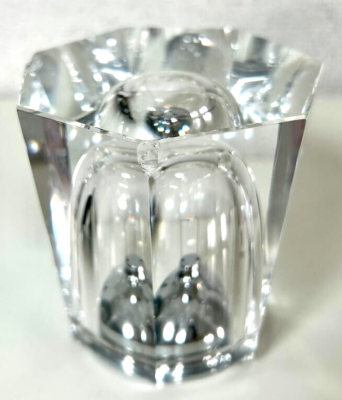 Xtal Crystal Ambientec XTL-01SLV Cordless Table Lamp Solid Glass 