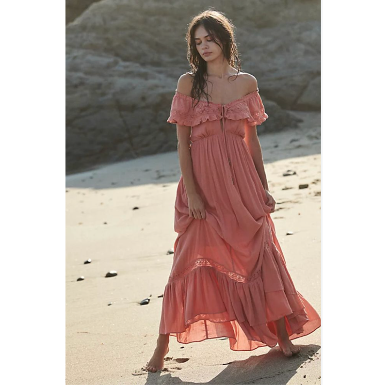 long ivory maxi dress Astoria Long Sleeve Maxi Dress