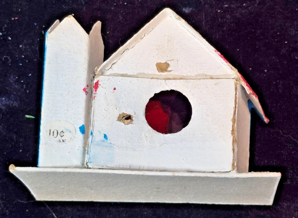 VINTAGE JAPAN PUTZ CHRISTMAS VILLAGE HOUSE - Изображение 2 из 3