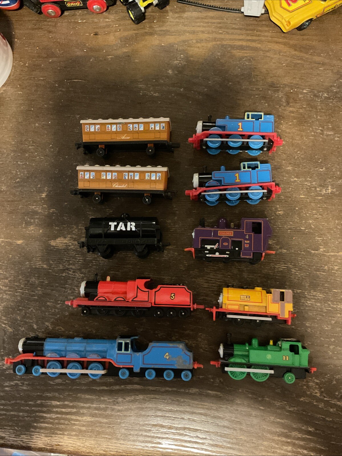 Lot of 10 ERTL Thomas The Tank Engine Metal Diecast & Plastic Trains 1980s 1990s