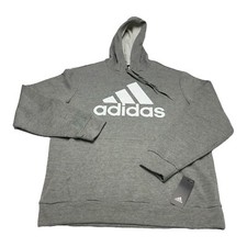 NWT Adidas Golf Grey White Fleece Hoodie Sweatshirt ADVR0801 Men's Size M