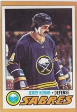1977-78 TOPPS HOCKEY JERRY KORAB #128 SABRES NM *A10783