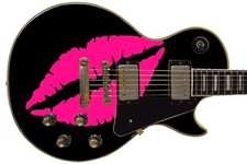 Guitar Skin Wrap Axe Re-Skin KISS Hot Pink 80's Eighties 592