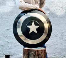Black Captain America Shield - The First Avenger Shield - Metal Shield 22'' inch