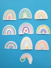 STICKERS x 10 RAINBOW Assorted Paper Crafts Sticker R12C