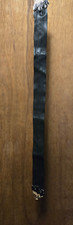 VTG 1980s Butterfly Enameled Buckle Vinyl Belt Black