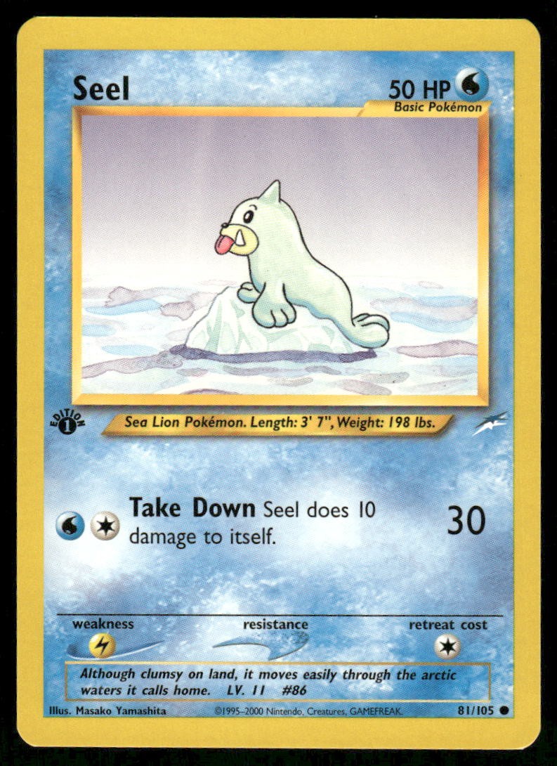 Pokemon Cards Seel 81/105 1st Edition Neo Destiny WOTC Common NM *2