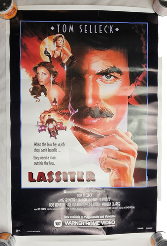 Lassiter Movie Video Release Promo Poster Original 1984  30x20 Tom Selleck