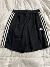 adidas Men's Training Essentials Pique 3-Stripes Training Shorts Black Medium N