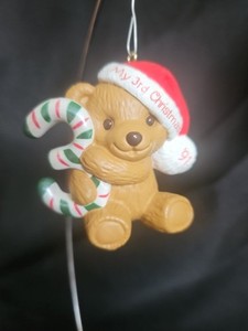 🎣🛠💰1989 Hallmark Keepsake Christmas Ornament Child's Third Christmas Dated