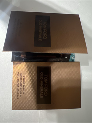 2 New Vial Tom Ford Oud Minerale Eau De Parfum 1.5ml/0.05 fl oz Sample Spray