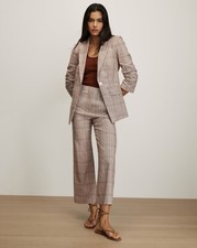 veronica beard Dova Plaid Wide-Leg Pant 498 Size 4