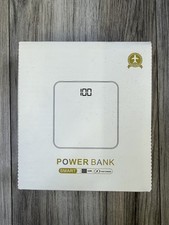 Smart Power Bank 10000mAh Fast Charge USB C Portable Charger White NEW