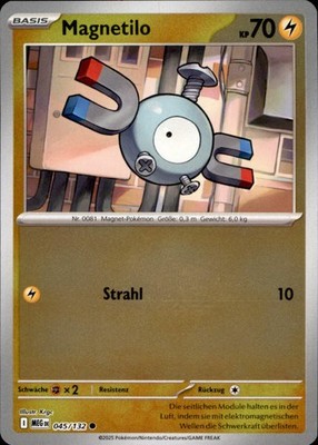 Pokemon Magnetilo MEG 045 Common Reverse Holo (6012)