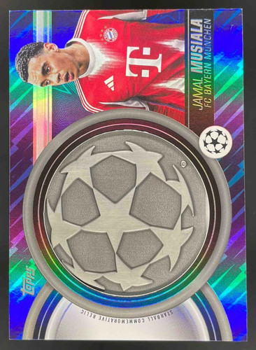 Jamal Musiala #SCR-JM 2025 Topps UEFA Starball Commemorative Relic card