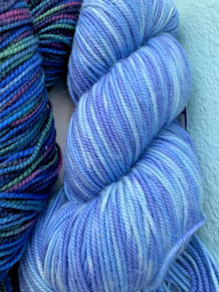 2 - Hilo Plymouth - Happy Feet - LOTE Azul Mixto Dedos y DK - Merino/Nylon Foto 4 de 4