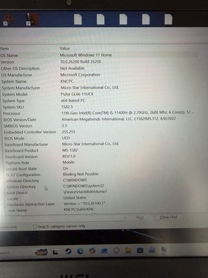 MSI Pulse GL66 11UCK Gaming Laptop i5 RTX 15.6'' 8GB 512GB SSD Win11
