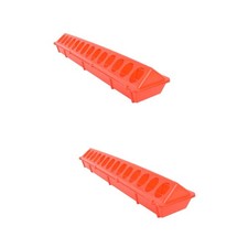 2 PCS Chicken Waterer for Wire Cage Containers Food Trough Feeder Chicks Tray
