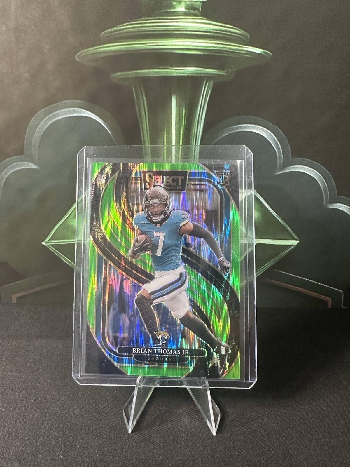 2024 Select - Premier Level Brian Thomas Jr. #143 Neon Green Shock /499 (RC)