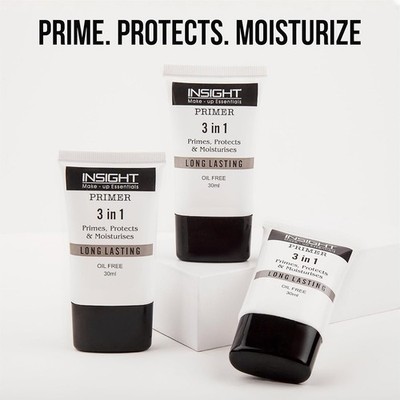 INSIGHT 3-in-1 Primer Matte Finish Primes, Protects & Moisturizes Oil-Free 30ml