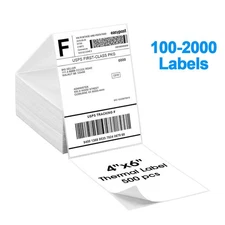 2000 Fanfold 4x6 Thermal Shipping Labels Mailing Address For Zebra Rollo Printer