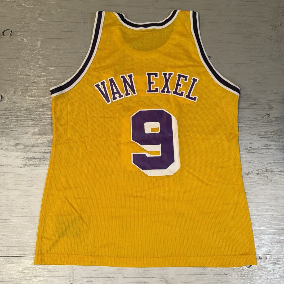 Vintage 90s Champion Nick Van Exel #9 Los Angeles Lakers