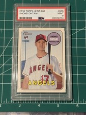 2018 TOPPS HERITAGE #600 SHOHEI OHTANI ROOKIE RC PSA 9