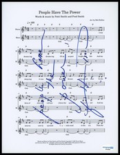 Patti Smith "People Have the Power" AUTOGRAPH Signed 8.5x11 Sheet Music B ACOA