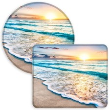 Mouse Pad Square and round Mouse Pads 2 Pack10.3 X 8.7 Inch and Dia 8.7 Inch
