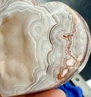Laguna Lace, Polished, Carved Heart Agate With Druzy Crystal Pocket. — photo 10