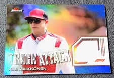 2024 Topps Finest Formula 1 F1 Blue /75 Relic Kimi Raikkonen Patch Chrome #TAR