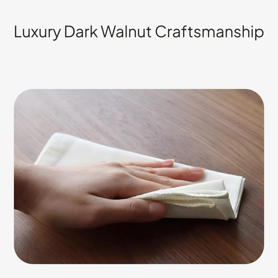 Walnut Desktop Drawer Organizer with Brass Handle - Image 3 of 4