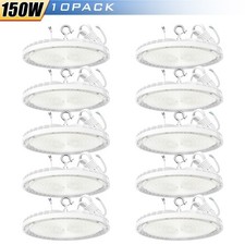 10Pcs 150W UFO Led High Bay Light Dimmable Warehouse Shop Lights Commercial Lamp