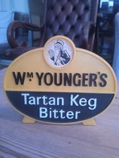 Wm Youngers Tartan Keg Bitter Showcard Advert Advertising Show Card breweriana