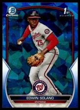 2023 1st Bowman Chrome Sapphire Edwin Solano #BCP-169 Washington Nationals