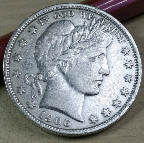 About UNCIRCULATED 1906 P Barber Silver Half Dollar Strong LUSTER