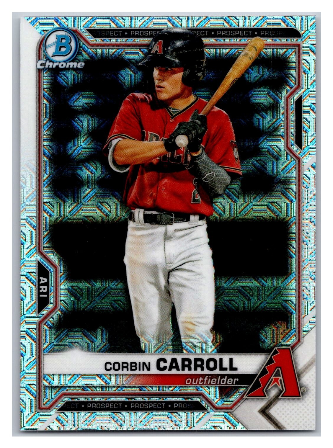 2021 Bowman Chrome - Corbin Carroll #BCP-142 Mojo Refractor