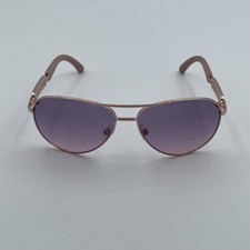 Guess Women's Sunglasses Full Rim Shiny Rose Gold Metal Aviator Frame GU7295