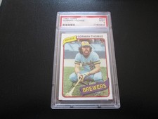 GORMAN THOMAS 1980 TOPPS BASEBALL CARD # 623 PSA 9 MINT BREWERS