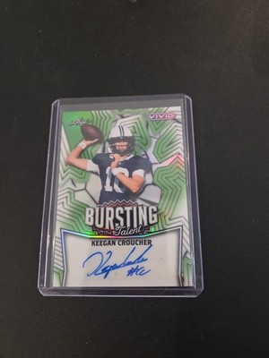 2025 Leaf Vivid Football Keegan Croucher Bursting with Talent Auto #8/8 Cheshire