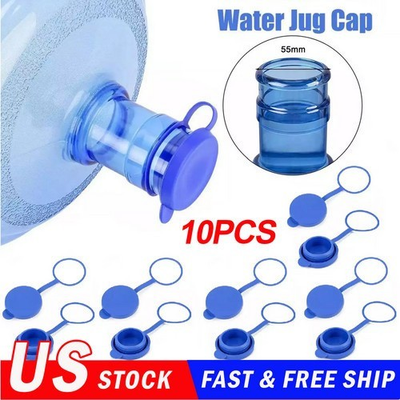 #ad #ad 10Pcs Reusable 5 Gallon Water Jug Caps Leak Proof Bottle Lids 55mm Water Bottles $9.99