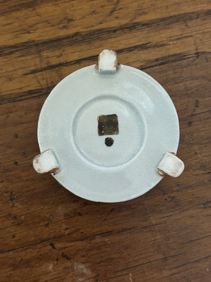 Satsuma Japonés Período Meiji Pie Circular Caja Kogo Foto 4 de 4